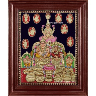 Kuberlakshmi Navagraha Tanjore Painting