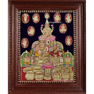 Kuberlakshmi Navagraha Tanjore Painting