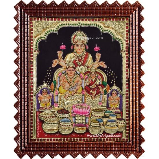 Kubera Lakshmi Tanjore Painting