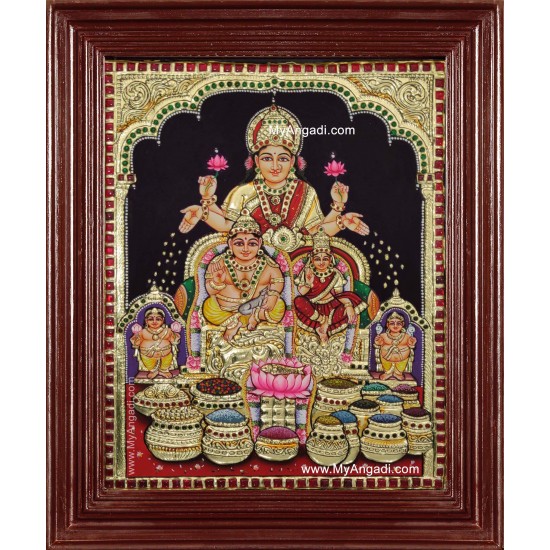 Kubera Lakshmi Tanjore Painting