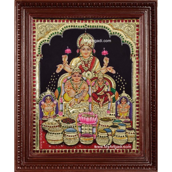 Kubera Lakshmi Tanjore Painting