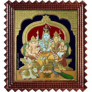 Shiva Family Tanjore Painting