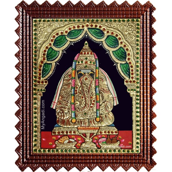Pillayarpatti Ganesha Tanjore Painting