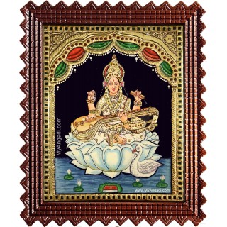 Saraswathi Tanjore Painting