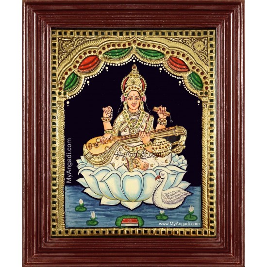 Saraswathi Tanjore Painting Saraswathi Tanjore Painting