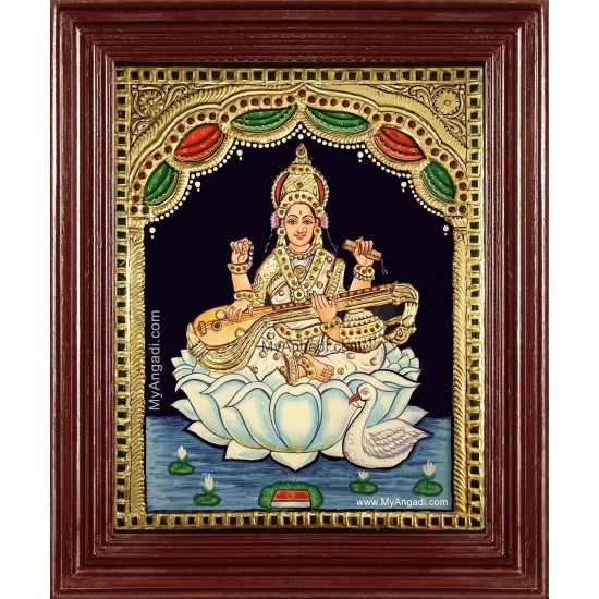 Saraswathi Tanjore Painting