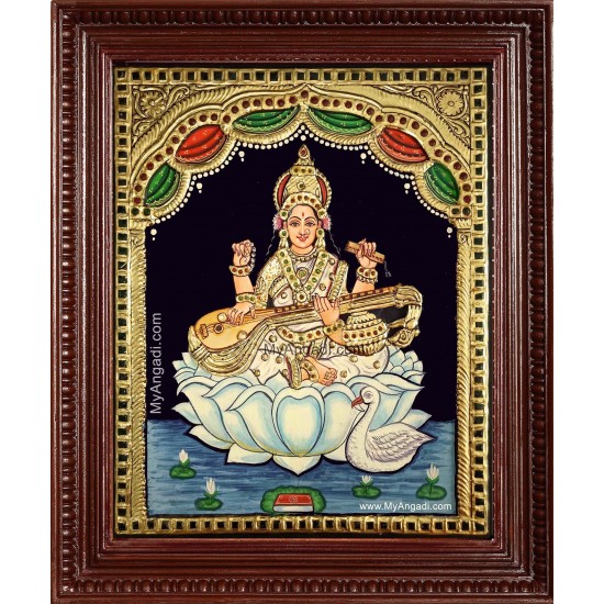 Saraswathi Tanjore Painting