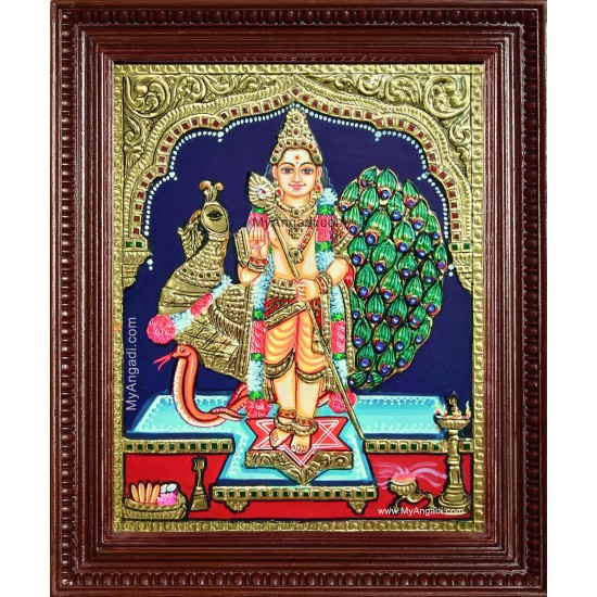 Mayil Murugan Tanjore Painting