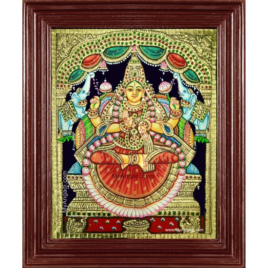 Gaja Lakshmi Tanjore Painting