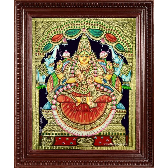 Gaja Lakshmi Tanjore Painting