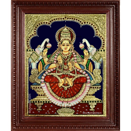 Gaja Lakshmi Tanjore Painting