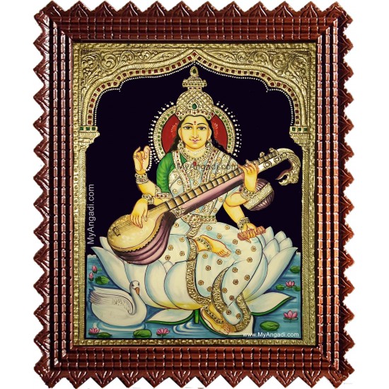 Kalaimagal Saraswathi Tanjore Painting