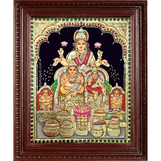 Kubera Lakshmi Tanjore Painting