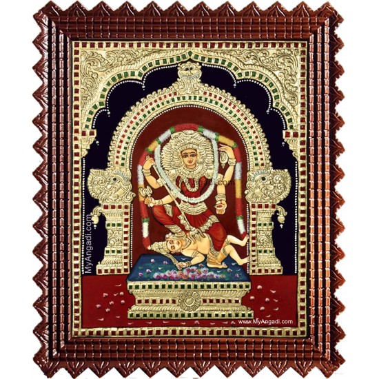 Kalamangalam Kulavilakku Amman Tanjore Painting