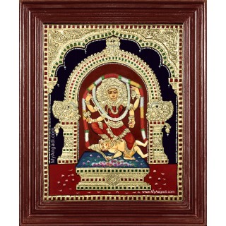 Kalamangalam Kulavilakku Amman Tanjore Painting
