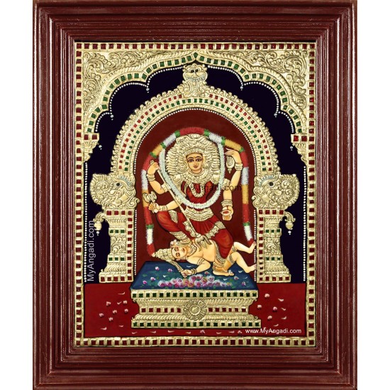Kalamangalam Kulavilakku Amman Tanjore Painting