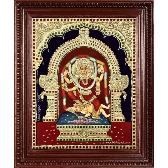 Kalamangalam Kulavilakku Amman Tanjore Painting