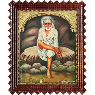 Shridi Sai Baba Tanjore Painting