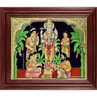 Sathyanarayana Swami Tanjore Painting