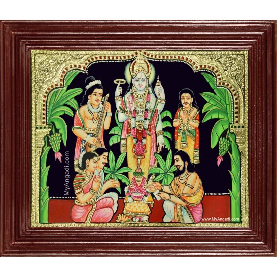 Sathyanarayana Swami Tanjore Painting