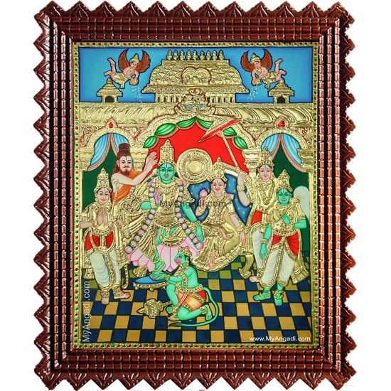 Shri Rama Pattabishekam Tanjore Painting