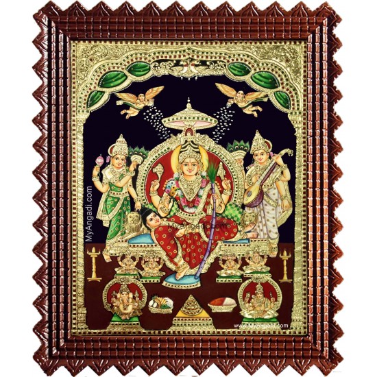 Sri Lalitha Tripura Sundarai Tanjore Painting