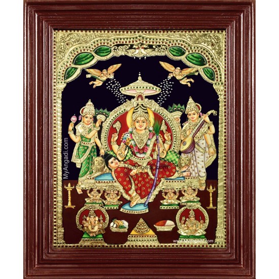 Sri Lalitha Tripura Sundarai Tanjore Painting Sri Lalitha Tripura Sundarai Tanjore Painting