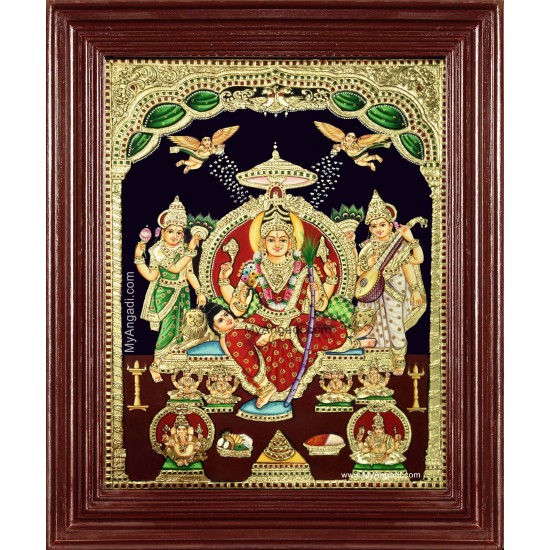 Sri Lalitha Tripura Sundarai Tanjore Painting