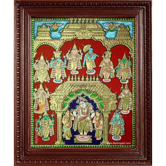 Krishna Dasavatharam Tanjore Painting