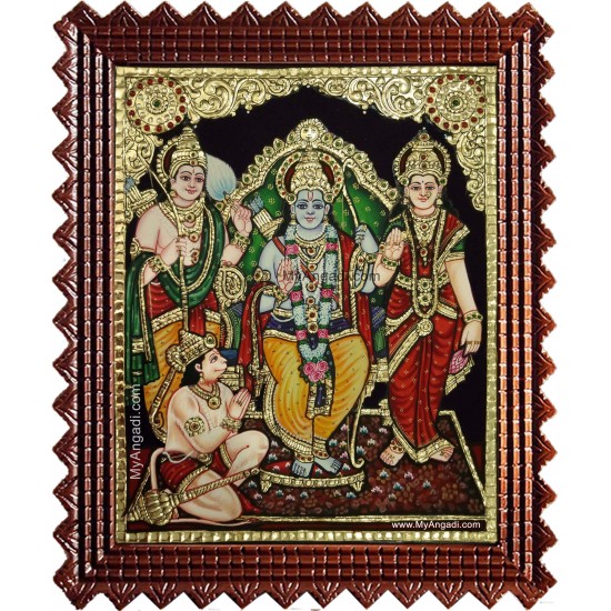 Sri Ramar Durbar Tanjore Painting Sri Ramar Durbar Tanjore Painting