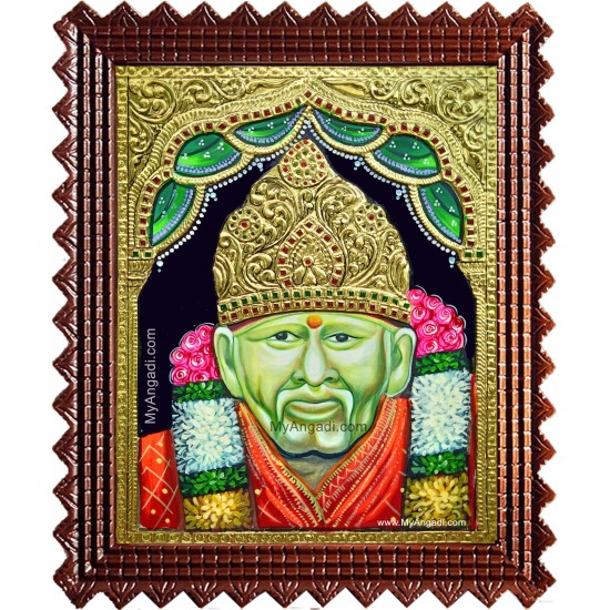 Shridi Sai Baba Tanjore Painting Shridi Sai Baba Tanjore Painting