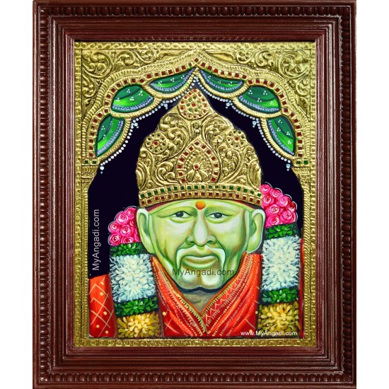 Shridi Sai Baba Tanjore Painting Shridi Sai Baba Tanjore Painting