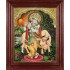 Krishna With Flute Cow Tanjore Painting