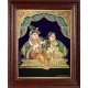 Krishna Adorning Radha Tanjore Painting Krishna Adorning Radha Tanjore Painting