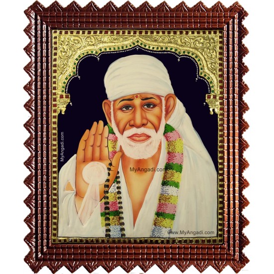 Sridi Saibaba Tanjore Painting Sridi Saibaba Tanjore Painting