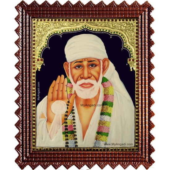 Sridi Saibaba Tanjore Painting