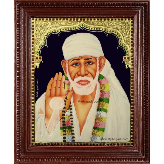 Sridi Saibaba Tanjore Painting Sridi Saibaba Tanjore Painting