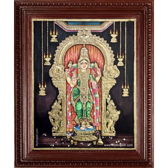 Madurai Meenakshi Amman Tanjore Painting