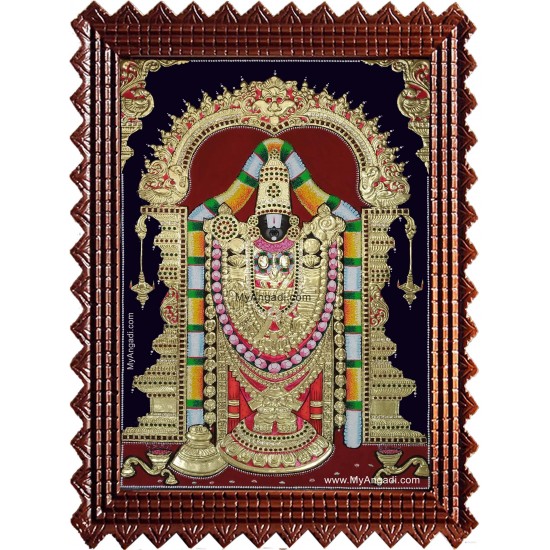 Lord Tirumalai Srinivasan Tanjore Painting Lord Tirumalai Srinivasan Tanjore Painting
