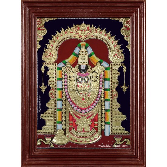 Lord Tirumalai Srinivasan Tanjore Painting