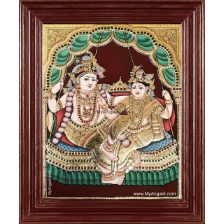 Radha Krishna Tanjore Painting