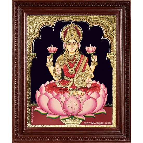 Goddess Maha Lakshmi Tanjore Painting