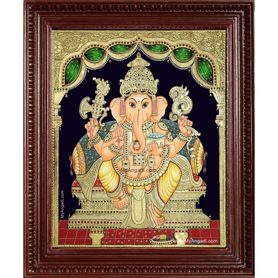 Shri Ganesha Tanjore Painting Shri Ganesha Tanjore Painting