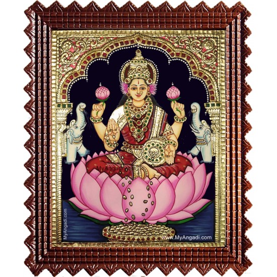 Gaja Lakshmi Tanjore Painting