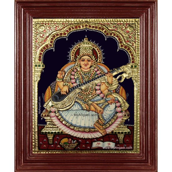 Saraswathi Tanjore Painting Saraswathi Tanjore Painting