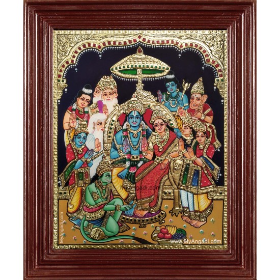 Sri Ramar Pattabishekam Tanjore Painting