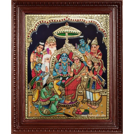 Sri Ramar Pattabishekam Tanjore Painting