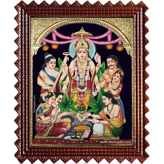Sri Satyanarayana Swami Tanjore Painting Sri Satyanarayana Swami Tanjore Painting