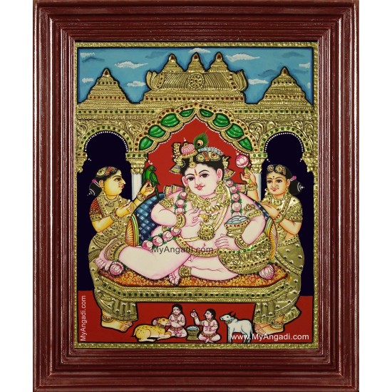 Butter Krishna Tanjore Painting