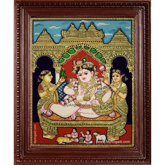 Butter Krishna Tanjore Painting